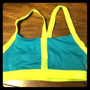 🆕💪C9 by CHAMPION Sports Bra Blue Neon Yellow